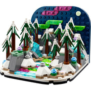 Lego Northern Lights Diorama, 332 Pieces, Glow-in-the-Dark Moon, Snow-Topped Trees, Collectible Nature Display, Ages 13+
