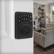 Hyper Tough Digital Deadbolt Door Lock, Keyless Entry, Matte Black, Supports 50 Codes, One-Touch Locking, Auto-Locking, 1752000