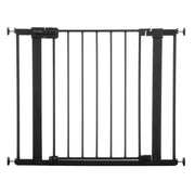 Safety 1st Easy Install Auto-Close Baby Gate, Pressure-Mounted, Magnetic Latch with SecureTech Indicator, Black, Fits 29