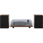 Crosley C62B-WA Anti-Skate Belt Drive 2-Speed Vinyl Bluetooth Turntable with Speakers, Walnut