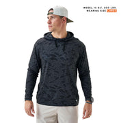 BURLEBO Performance Hoodie - Black Camo - 2XL