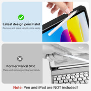 Kenke Case iPad (A16) 11th Generation 11 inch 2025, for iPad 10th Generation 10.9 Inch 2022 with Keyboard, Black
