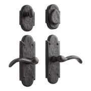 Signature Hardware EH-HRS-300.30-DB-NB Duncan Ornate Solid Bronze Passage Set - No Backset - Dark Bronze