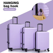 Travelhouse TH2085LP 3 Piece Hardside Luggage Set with TSA Lock, Light Purple