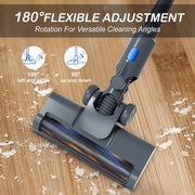 Mixfun W800 Cordless Stick Vacuum Cleaner Lightweight Led Display Screen for Pet Hair, Blue
