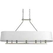 Progress Lighting P4617-09 Traditional/Formal 5-60W Cand Linear Chandelier, Brushed Nickel