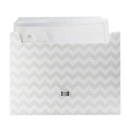 Pearhead Baby Document Organizer, Briefcase File Keeper, Gray Chevron