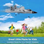 JoyStone F22 Raptor Jet Airplane Model, 2 Channels 2.4 GHz RC Plane Toy, Easy to Fly RC Glider for Kids Boys Girls Adults