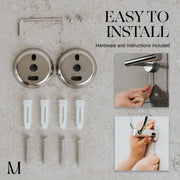 MARMOLUX ACC Bathroom Hardware Set, 4-Piece SUS 304 Stainless Steel Towel Racks with Polished Chrome Mirror Finish, Hand Towel Ring, Toilet Paper Holder, Towel Hook, Towel Bar, MA-S911-4PC