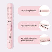 L'ange Hair 42-964D-6C9DB259E6FF 2-in-1 Curling Wand & Titanium Flat Iron Hair Straightener & Professional Curler