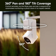 Wyze Smart Security Camera Cam Pan v4 4K, Indoor/Outdoor AI Camera with Color Night Vision, Pan/Tilt/Zoom, Voice Assistant Compatibility