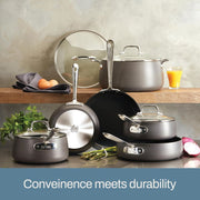 All-Clad E785SC64 Ha1 Nonstick Dishwasher Safe Cookware Set, 10-Piece, Black