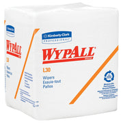 WypAll L30 DRC Towels Strong and Soft Wipes, White, 12 Packs per Case, 90 Towels per Pack