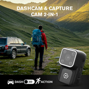 ADC Solutions BEON3BK-6/2 Auto YADA BEON 4K Mini Dash Cam and Body Cam 2-in-1 with GPS Smart G-Sensor Voice Control 64GB Black