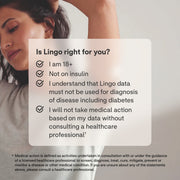 Abbott Lingo Continuous Glucose Monitor Biosensor with 14-Day Wear, Real-Time Tracking, White