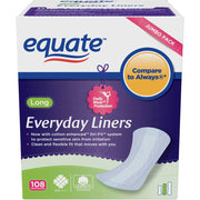 Equate 97217 Everyday Liners 108 Ct