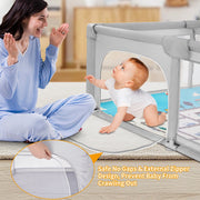 XDMTWLKJ Large Baby Playpen with Crawling Mat, Oxford Cloth, 79