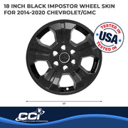 Coast2Coast IWCIMP392BLK Impostor 18 Inch 5 Spoke Gloss Black Wheel Skins Set of 4