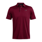 Under Armour Tech Short-Sleeve Men's Golf Polo, Cardinal Black, Performance Fit, Moisture Wicking, Anti-Odor Technology, 1290140