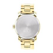 Movado Bold Access Gold Ion Plated 3600912 Gold Dial Steel Bracelet Mens Watch