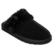 Minnetonka Moccasin Chesney Scuff Slippers for Ladies - Black - 9M