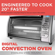 Black & Decker CTO6335S 6-Slice Digital Convection Toaster Oven, Stainless Steel