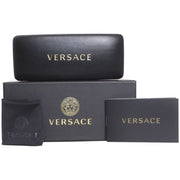 Versace VE3342 Unisex Eyeglasses, Grey Transparent Acetate Full Rim Rectangle, Lens 57mm, Bridge 17mm, Temple 150mm