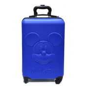 Fast Forward Disney Mickey Mouse 18-Inch Hard Shell Rolling Carry-On Luggage, Blue, Spinner Wheels, MFRO
