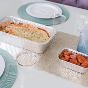 Plasticpro Disposable Aluminum Foil Loaf Pans, 10 Pack, 5 lb Capacity, Silver, Rectangular, Oven and Freezer Safe
