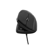 Contour Design Unimouse Left-Handed Adjustable Ergonomic Wired Vertical Mouse, 6 Programmable Buttons, USB-C, Matte Black, CDUMBK21002