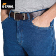 Berne Men's Heritage Relaxed Fit Straight Leg Jeans, Stone Wash Dark, 44W x 30L, P422