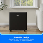 Midea 50 Pint Smart Access Dehumidifier with Built-In Pump, App and Voice Control, 4,500 Sq. Ft. Coverage, Black, MAD50PS1CWBL