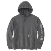 Carhartt Relaxed-Fit Garment-Dyed Graphic Long-Sleeve Hooded Sweatshirt for Men - Shadow - XL