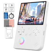 Anbernic RG40XXV Handheld Game Console, 4.0 Inch IPS Screen, 64GB Storage, Linux OS, Bluetooth, HD Output, White