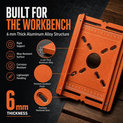 ZYSMBD Aluminum Alloy Wood Router Slotting Bracket, Adjustable Width with Scale for Straight Slots