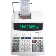 Victor Technology 1226 Thermal Printing Calculator, 12-Digit LED Display, Thermal Print, 8 LPS, White