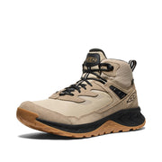 KEEN Hightrail Mid Waterproof Hiking Boots, Leather, Brindle/Oak Buff, Men's Size 11.5, Lightweight Breathable Durable