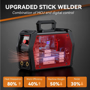 ARCCAPTAIN ARC165 Pro Stick Welder, Bluetooth App Control, IGBT Inverter, 110V/220V MMA Welding Machine with Adjustable Hot Start, Arc Force, Lift TIG and Anti-Stick