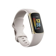 Fitbit Inc CHAR5-LUN-W(FB421GLWT-FRCJK) Charge 5, One Size, Lunar White/Soft Gold