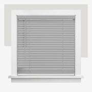 CHICOLOGY Cordless 1 Vinyl Mini Blinds Gloss Gray (Room Darkening) 34W X 84H