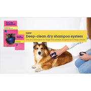 Pet Life Unlimited Waterless Powder All-in-One Applicator Dog Brush, Soft FlexiSoft Bristles, Ergonomic Handle, Blue