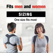 Ace Brand Posture Corrector Adjustable Back Brace, Black, One Size Fits Most, 208620