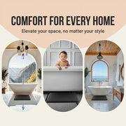 ITSOFT Chenille Bathroom Rug Runner, Ultra-Plush Microfiber, Non-Slip, Charcoal Gray, 21 x 34 in