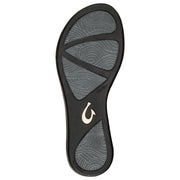 OluKai 20294-OXOX Ho'Opio Toe Post Sandals for Ladies, 9M, Onyx/Onyx