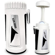 Golf Technologies Birdie Bath Golf Ball Washer, Portable Ergonomic Design with Durable Bristles and Attachable Clip, 7.65 in x 3.75 in