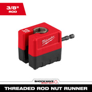 Milwaukee SHOCKWAVE Impact Duty 3/8 Inch Threaded Rod Nut Runner, Black, Compatible with Impact Drivers, 48-32-2391