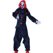 Haunted Hill Farm HHCLOWN-21HA 4.7-Ft Scary Swinging Talking Clown Halloween Animatronic with Touch Activated Lights