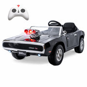 Fast & Furious Dodge Charger 12V Kids Electric Ride-On Vehicle with Parental Remote Control, Black, Ages 3 to 6, HYP-FFC-4612