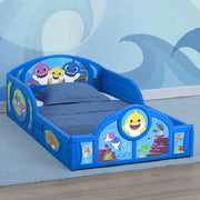 Delta Children BB81513SH Baby Shark Plastic Sleep and Play Toddler Bed with Attached Guardrails