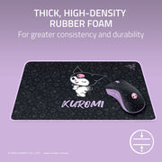 Razer DeathAdder Essential Gaming Mouse and Goliathus Medium Mouse Mat Bundle, Kuromi Edition, Black, RZ83-03850400-B3M1